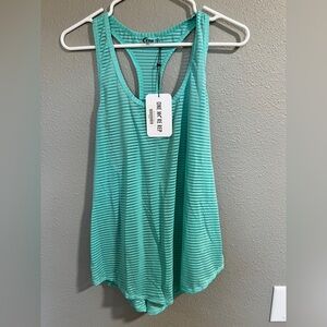 Zyia Women’s Mint Green Striped Racerback Tank